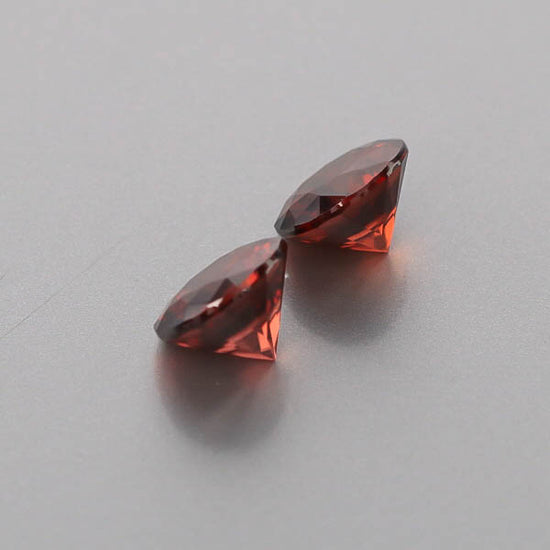Natural Red Zircon Pair 6.72 Total Carats