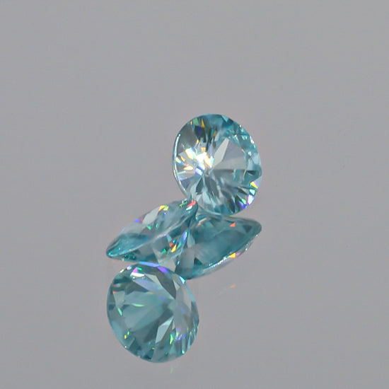 Natural Blue Zircon Pair 3.87 Total Carats