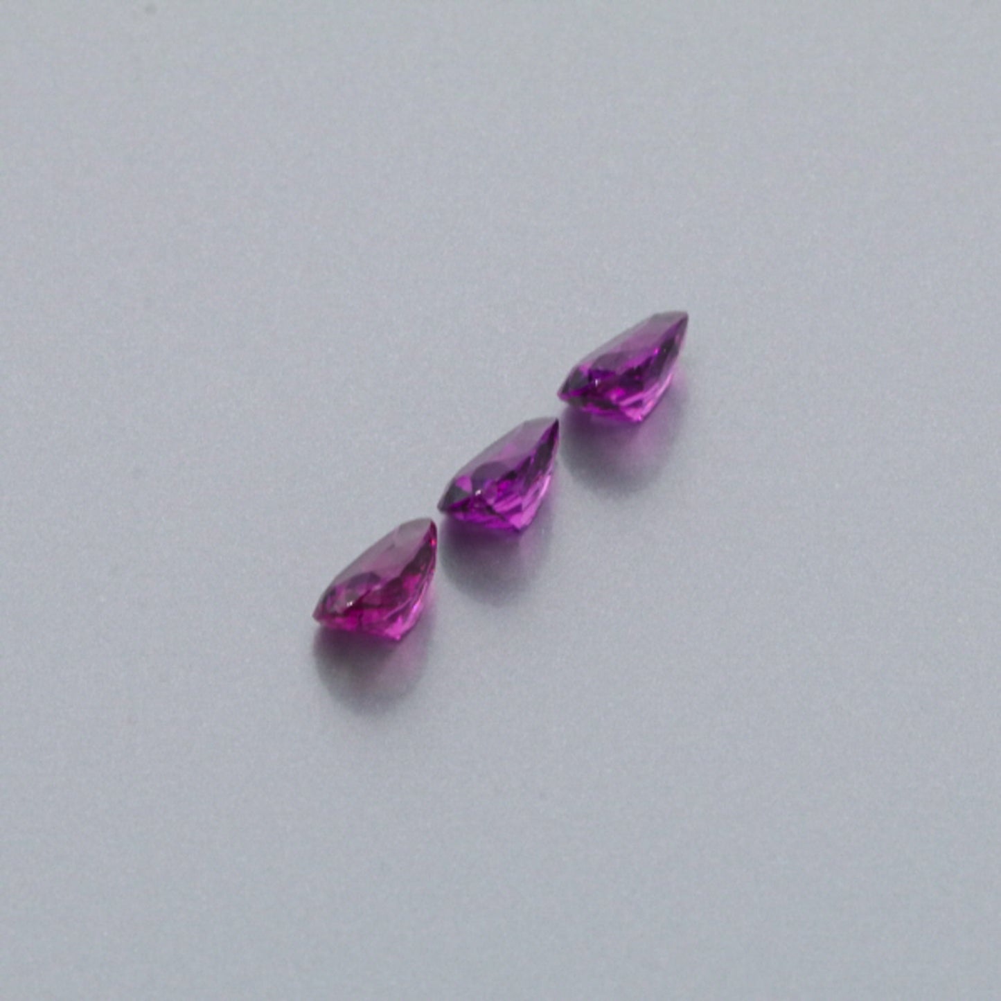 Natural Purple Garnet Three Piece Set Pear Shape 3.05 Total Carat Weight