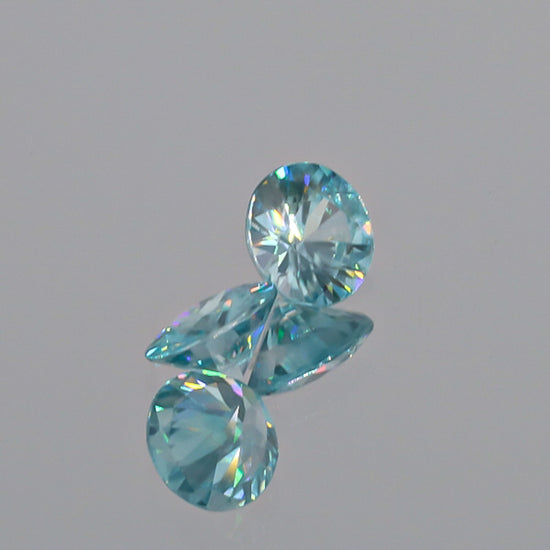 Natural Blue Zircon Pair 3.87 Total Carats
