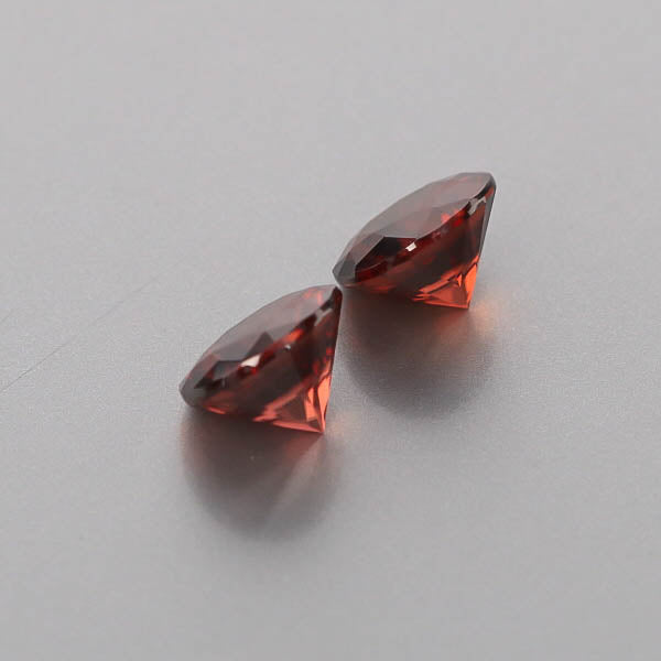 Natural Red Zircon Pair 6.72 Total Carats