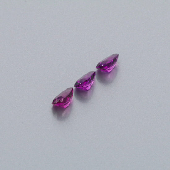 Natural Purple Garnet Three Piece Set Pear Shape 3.05 Total Carat Weight