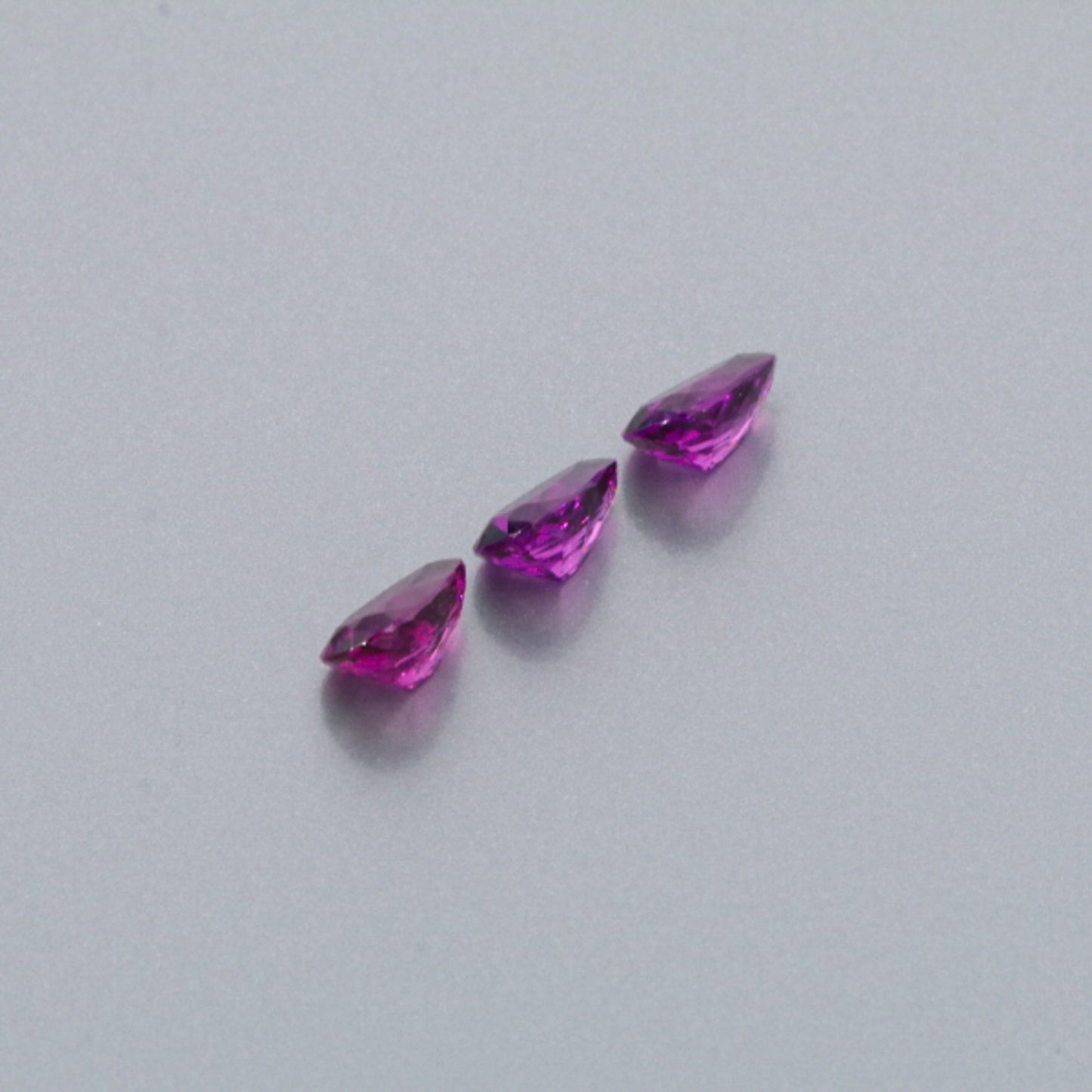 Natural Purple Garnet Three Piece Set Pear Shape 3.05 Total Carat Weight