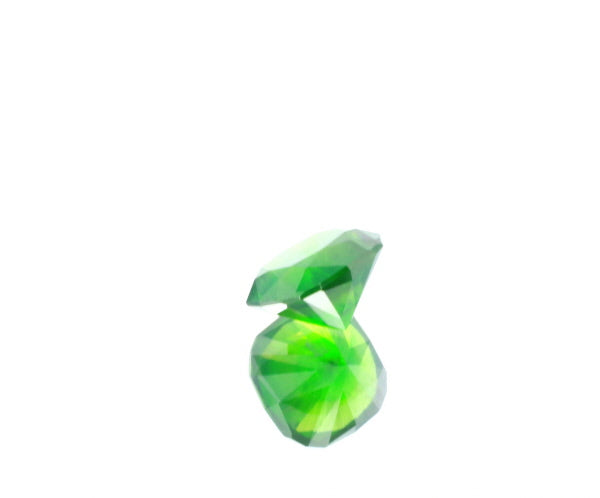 Natural Unheated Russian Demantoid Garnet with 'horse tail' inclusions Cushion shape 3.45ct With GIA Report