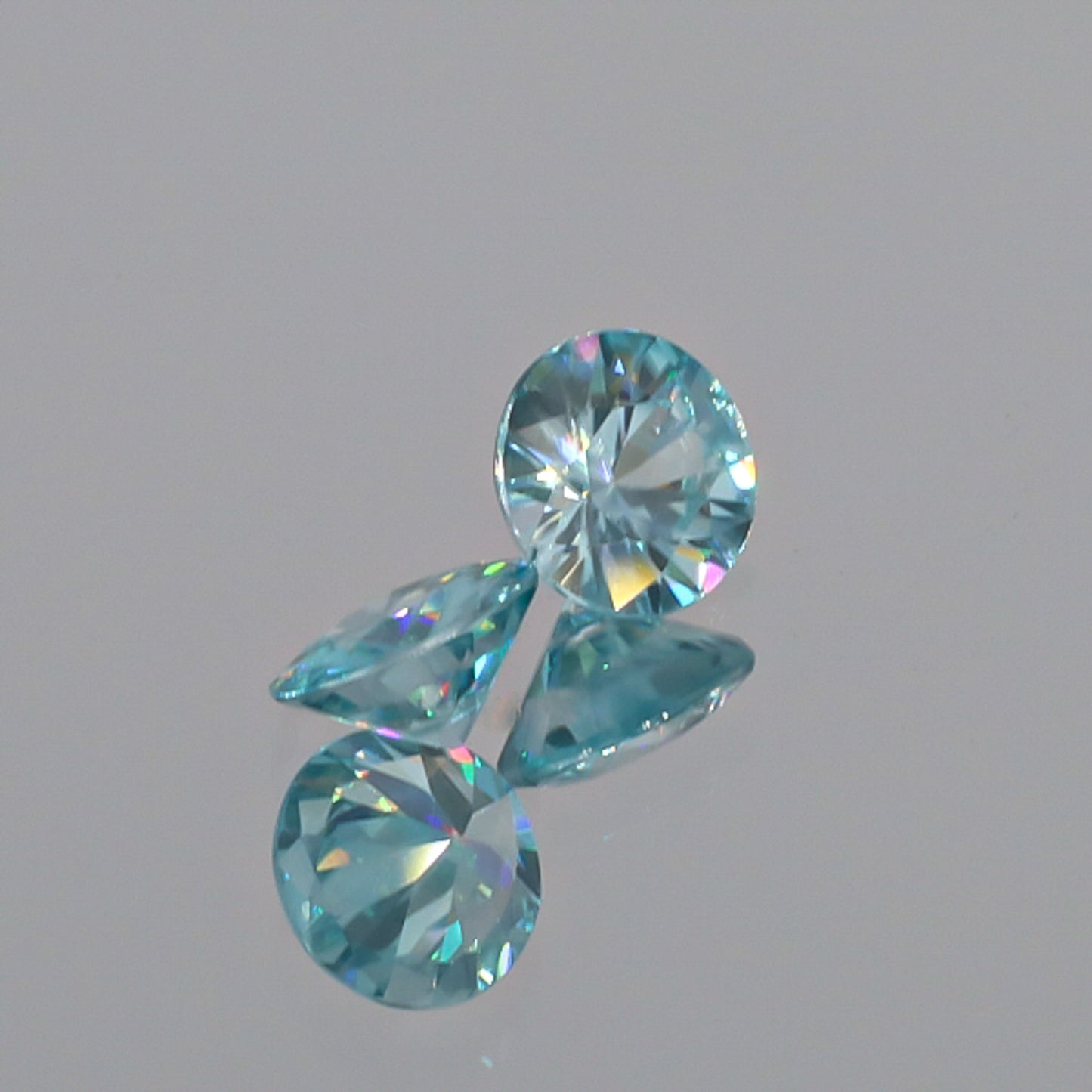 Natural Blue Zircon Pair 3.87 Total Carats