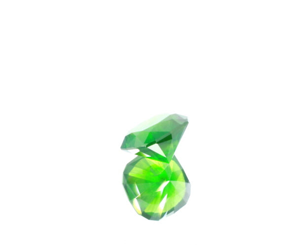 Natural Unheated Russian Demantoid Garnet with 'horse tail' inclusions Cushion shape 3.45ct With GIA Report
