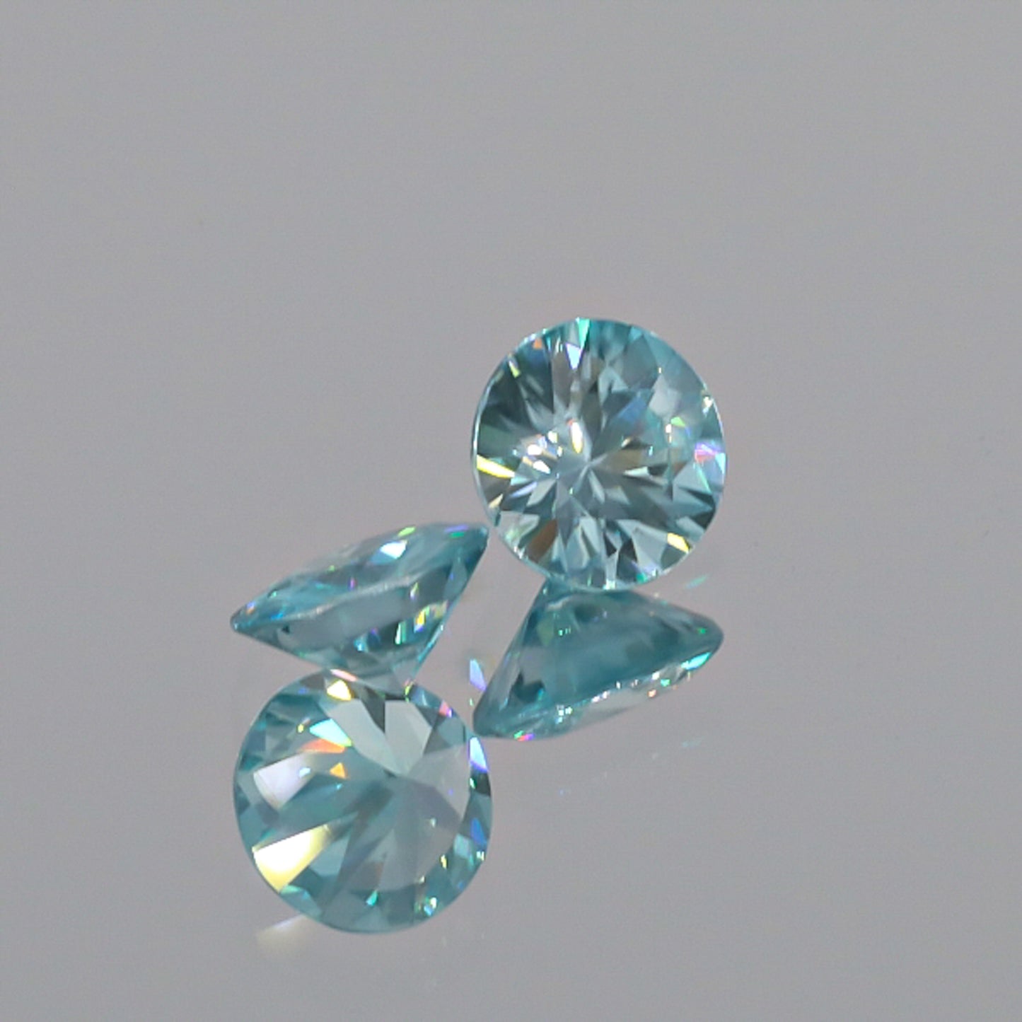 Natural Blue Zircon Pair 3.87 Total Carats