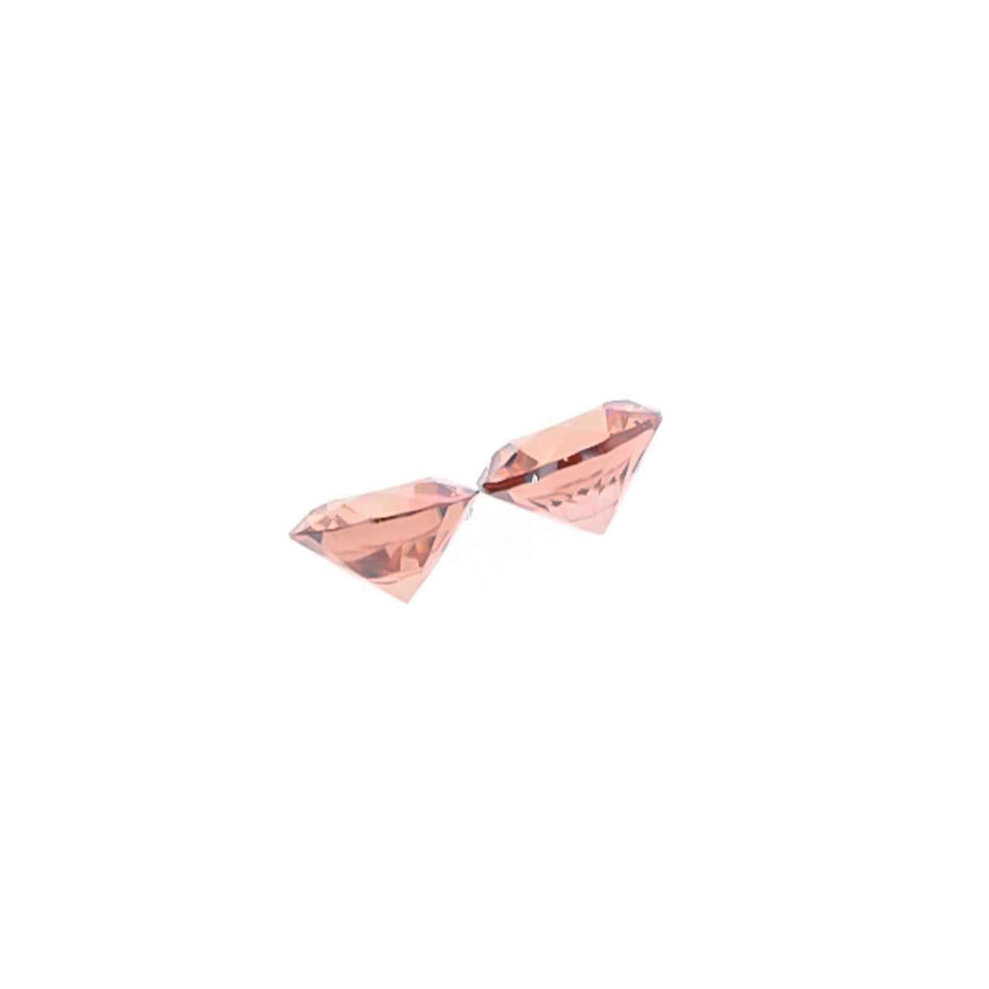 Natural Rose Zircon Pair 4.98 Total Carat Weight