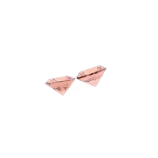 Natural Rose Zircon Pair 4.98 Total Carat Weight
