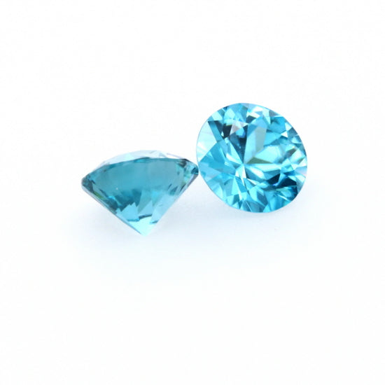 Natural Zircon Blue Color Round Shape 5.60ct
