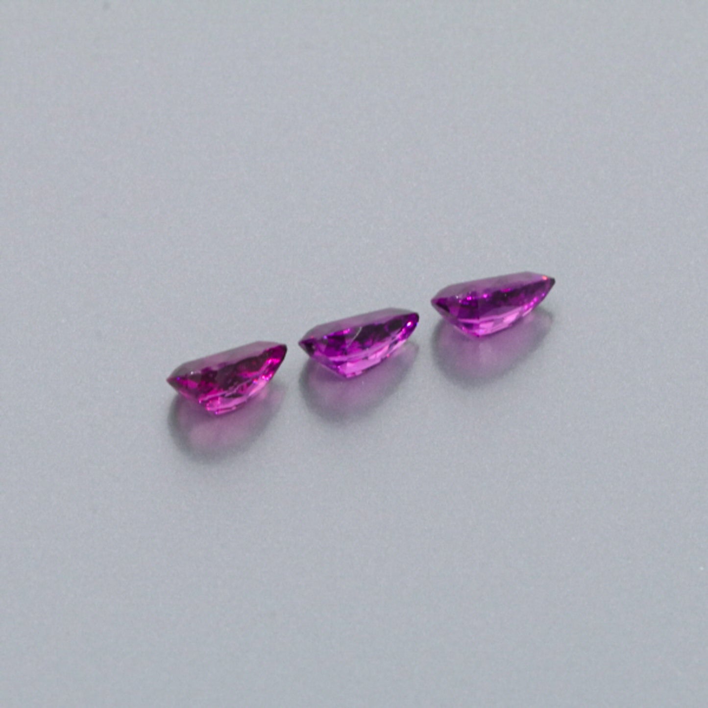 Natural Purple Garnet Three Piece Set Pear Shape 3.05 Total Carat Weight