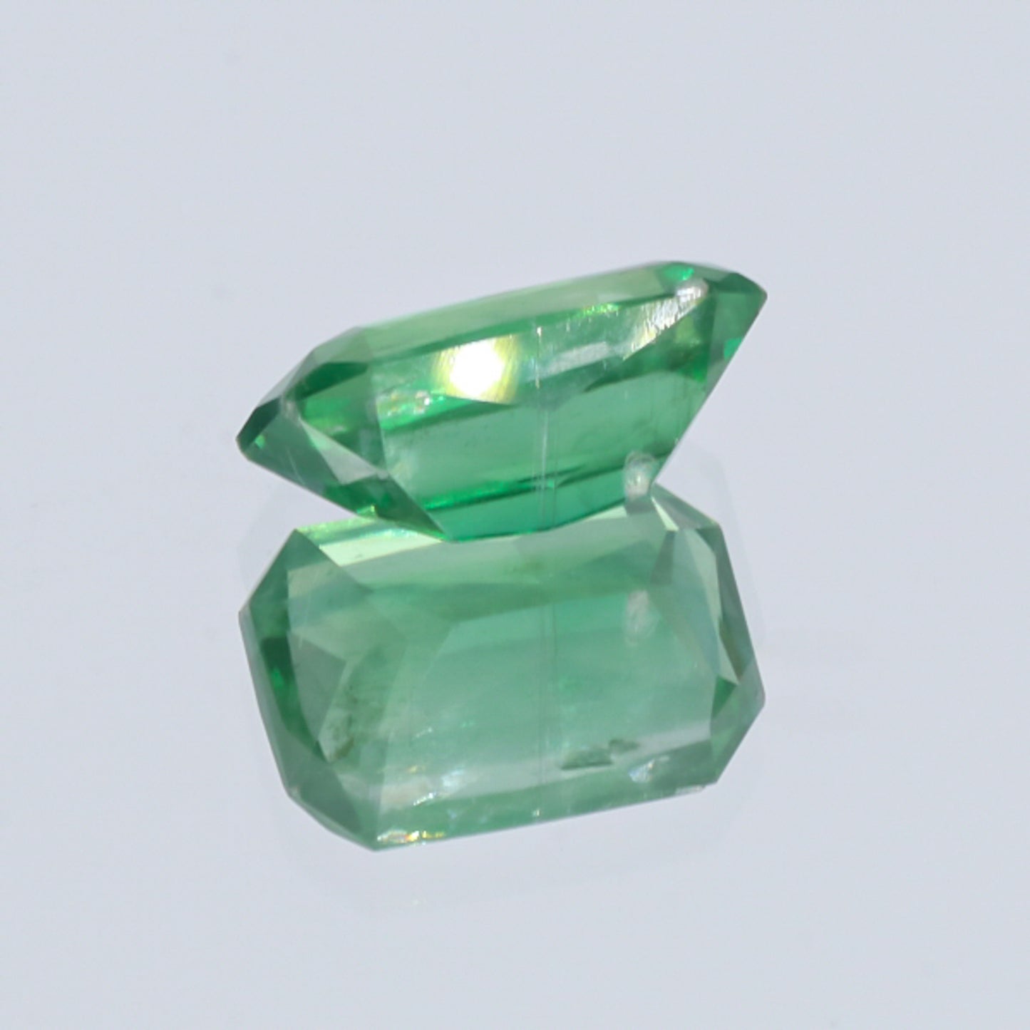 Natural Unheated Rare Green Kyanite Emerald Shape 10.98 Carats With GRS Report