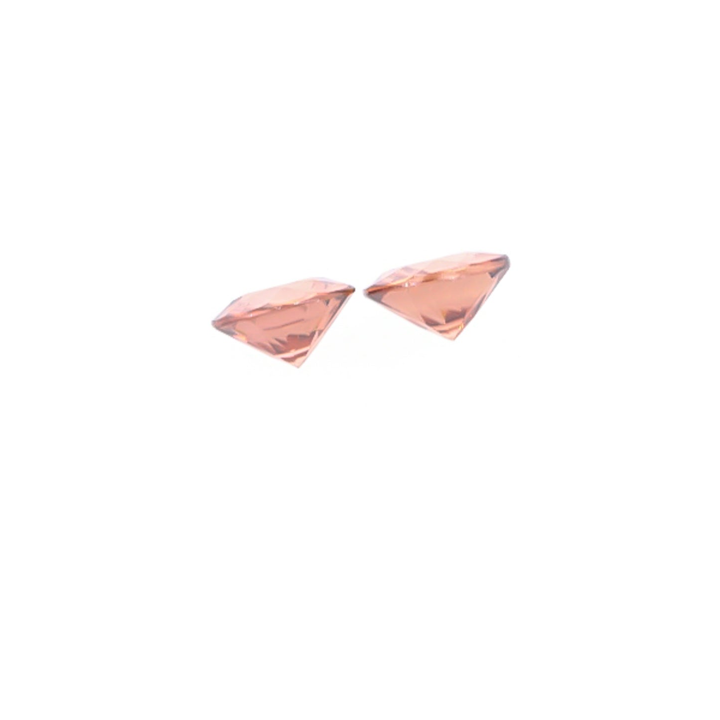 Natural Rose Zircon Pair 4.93 Total Carat Weight