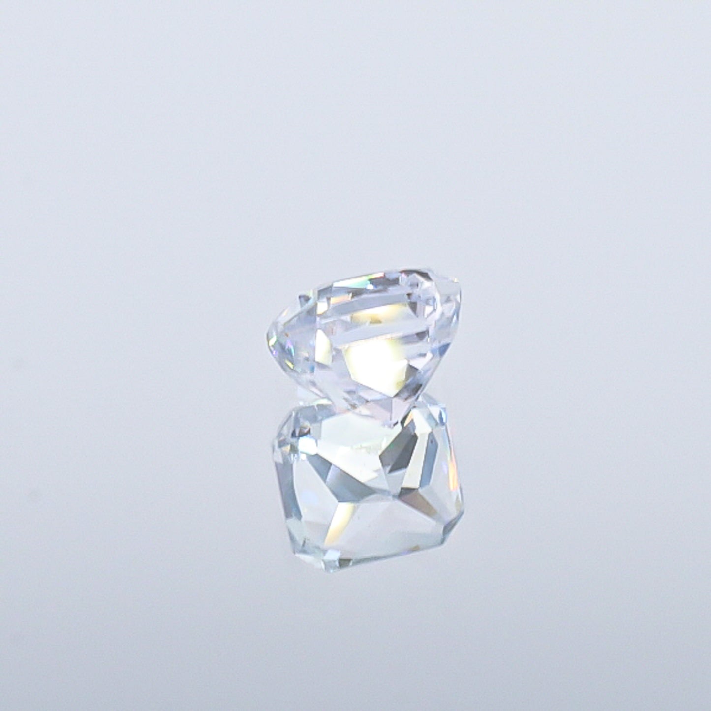 Natural Unheated White Sapphire Square Shape 3.09 Carat With GIA Report