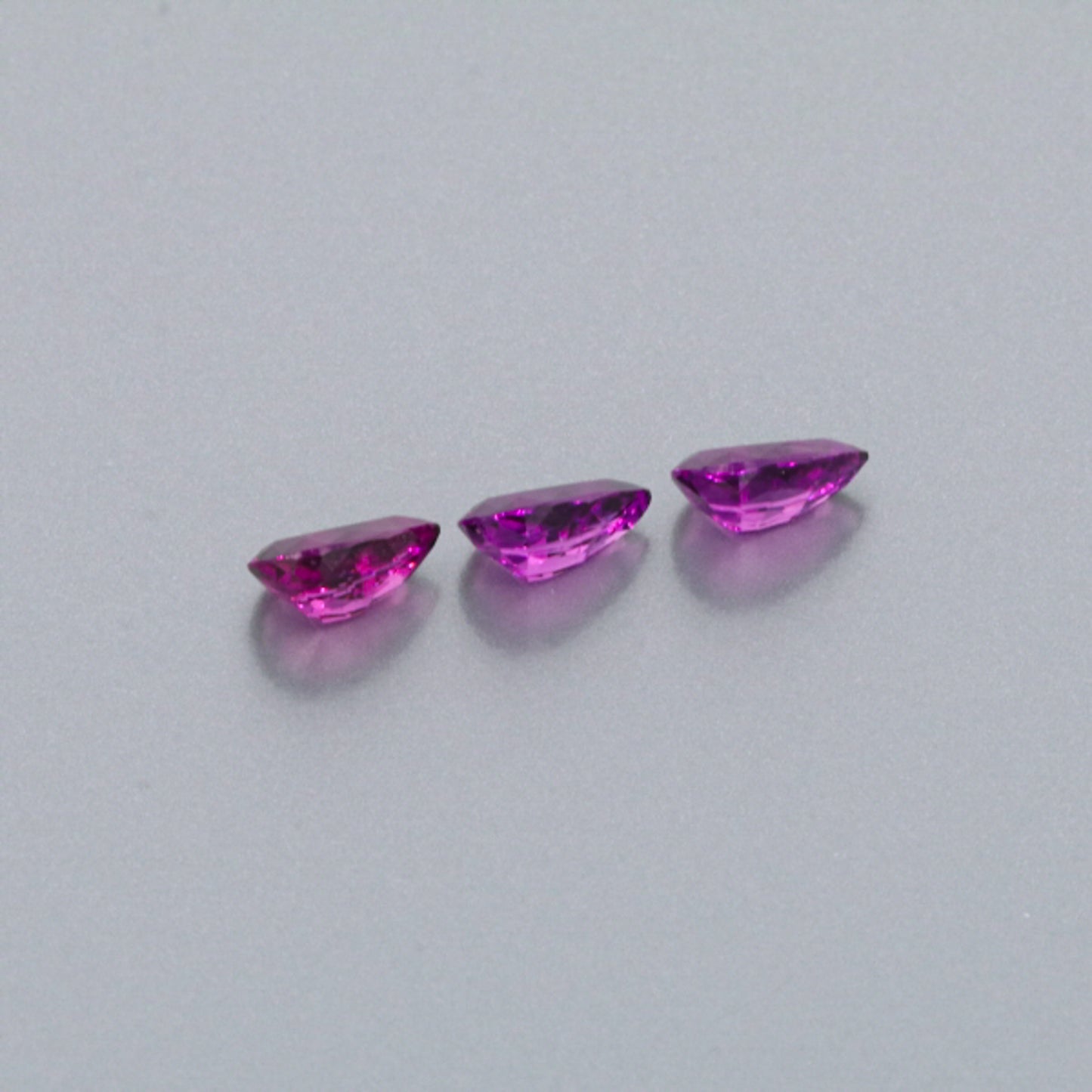 Natural Purple Garnet Three Piece Set Pear Shape 3.05 Total Carat Weight