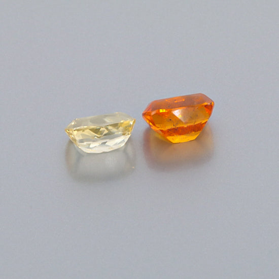 Natural Canary And Mandarine Garnet Pair 8.42 Carats
