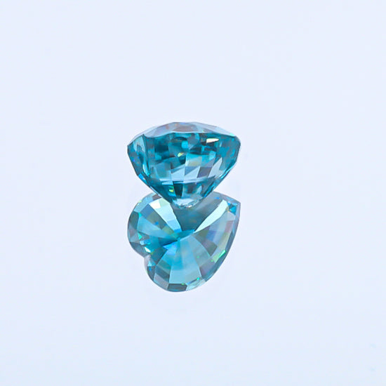 Natural Blue Zircon Heart Shape 9.52 Carats