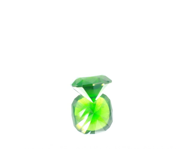 Natural Unheated Russian Demantoid Garnet with 'horse tail' inclusions Cushion shape 3.45ct With GIA Report