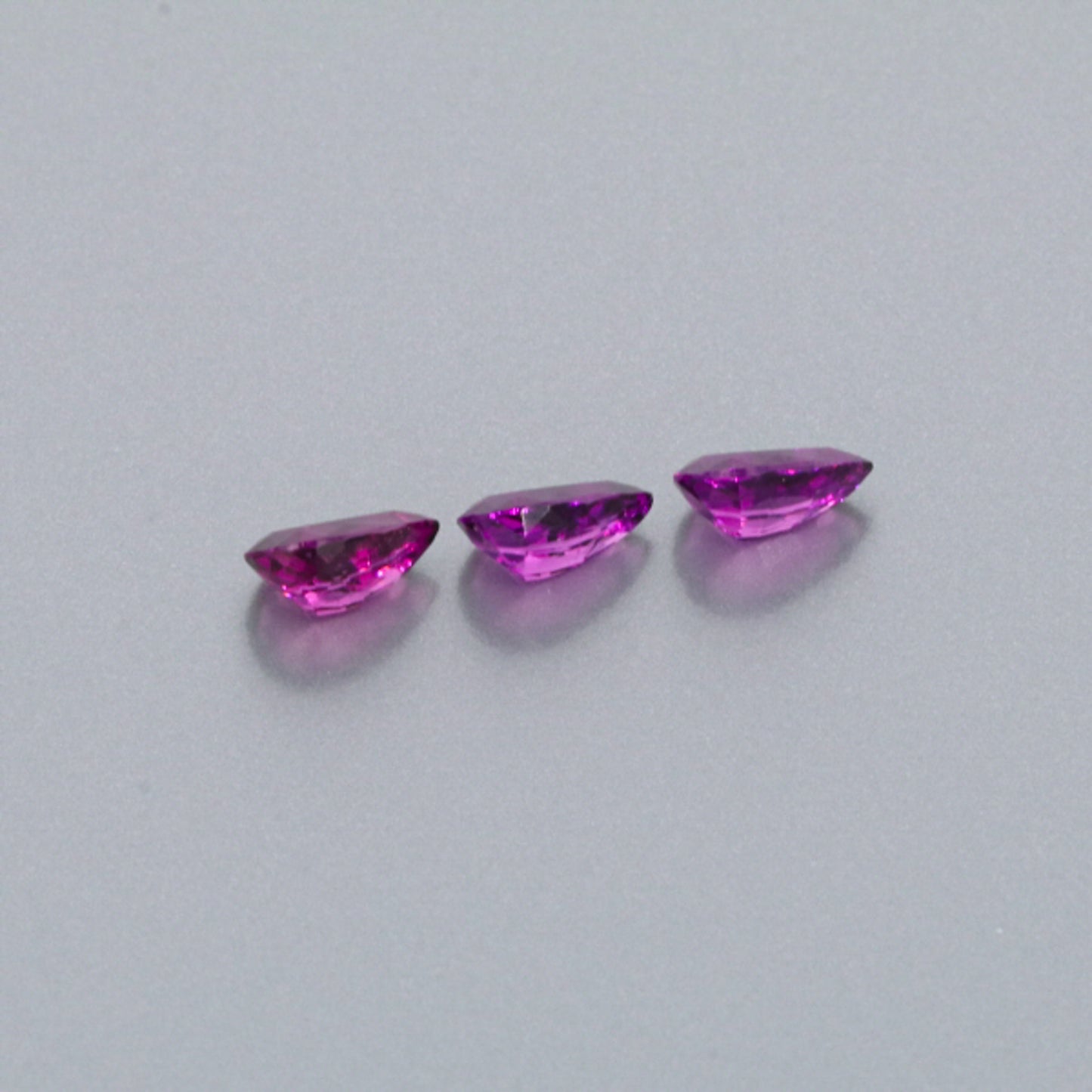 Natural Purple Garnet Three Piece Set Pear Shape 3.05 Total Carat Weight