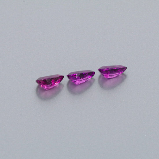 Natural Purple Garnet Three Piece Set Pear Shape 3.05 Total Carat Weight