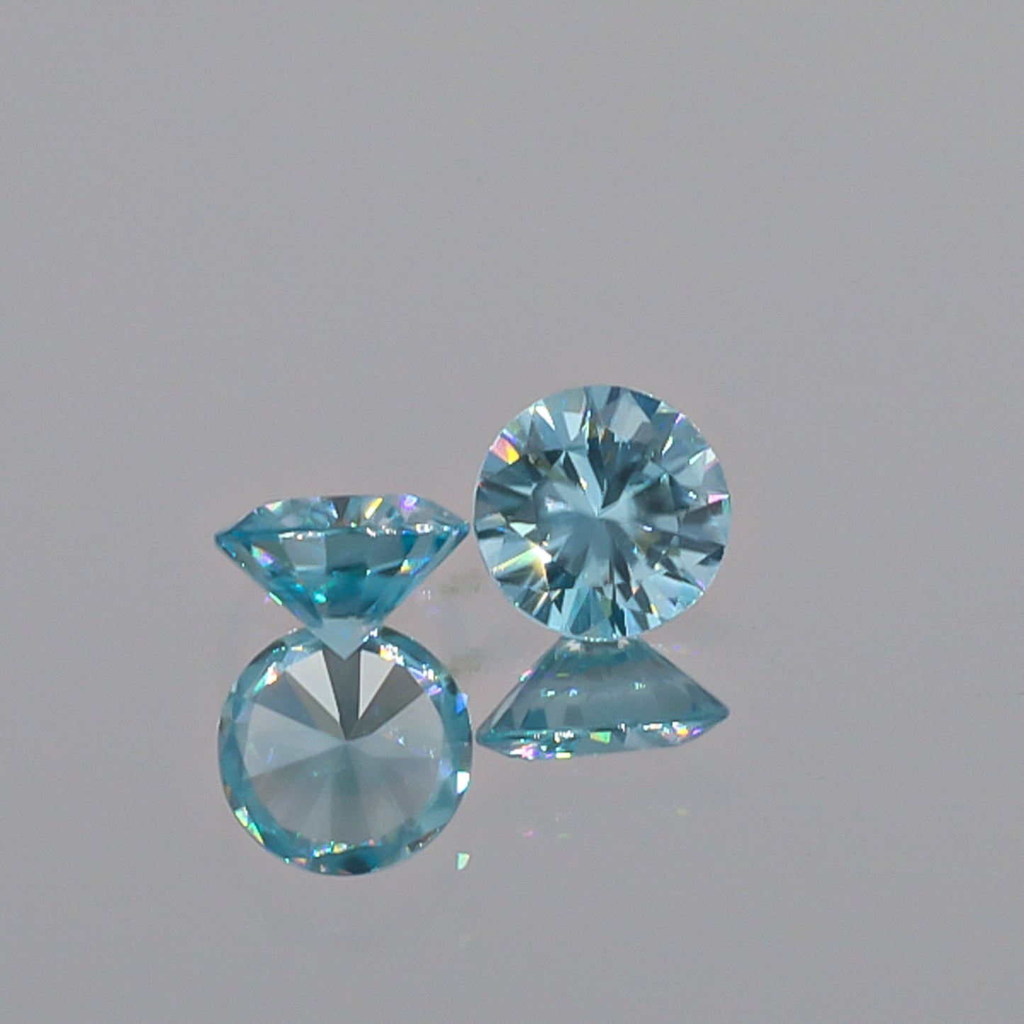 Natural Blue Zircon Pair 3.32 Total Carats
