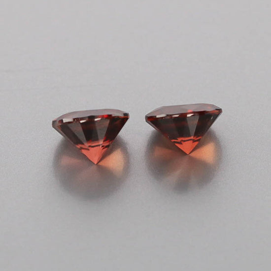 Natural Red Zircon Pair 6.72 Total Carats