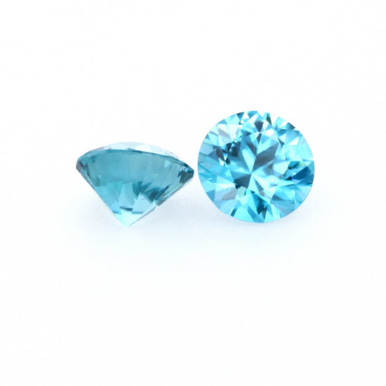 Natural Zircon Blue Color Round Shape 5.60ct
