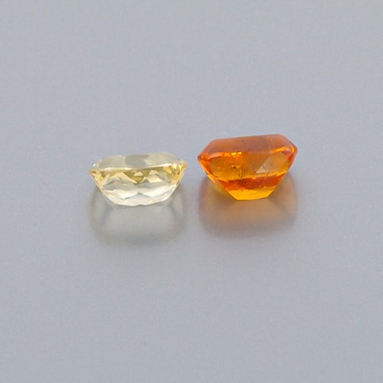Natural Canary And Mandarine Garnet Pair 8.42 Carats