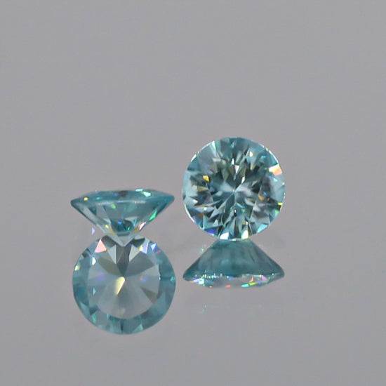 Natural Blue Zircon Pair 3.87 Total Carats