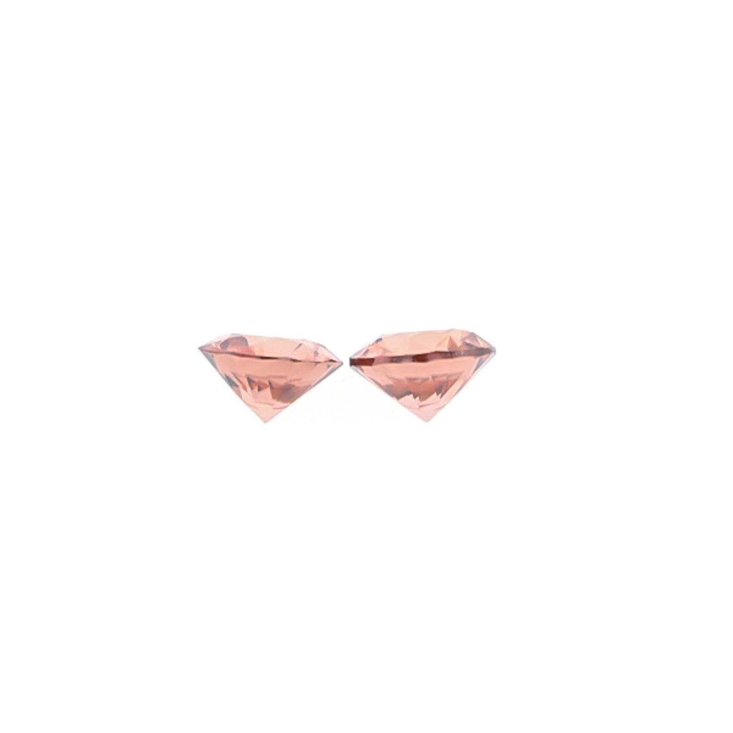 Natural Rose Zircon Pair 4.98 Total Carat Weight