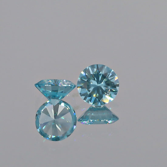 Natural Blue Zircon Pair 3.32 Total Carats
