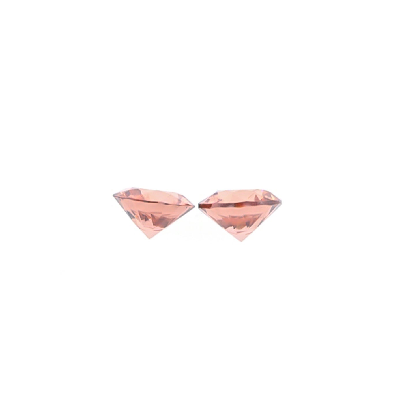 Natural Rose Zircon Pair 4.98 Total Carat Weight
