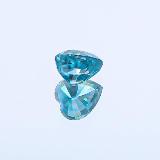 Natural Blue Zircon Heart Shape 9.52 Carats