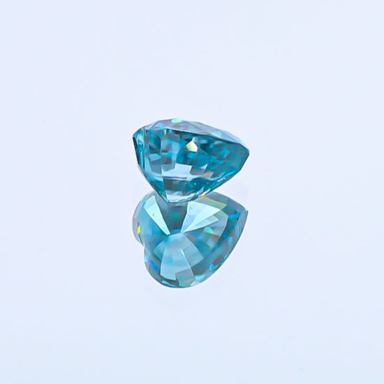 Natural Blue Zircon Heart Shape 9.52 Carats