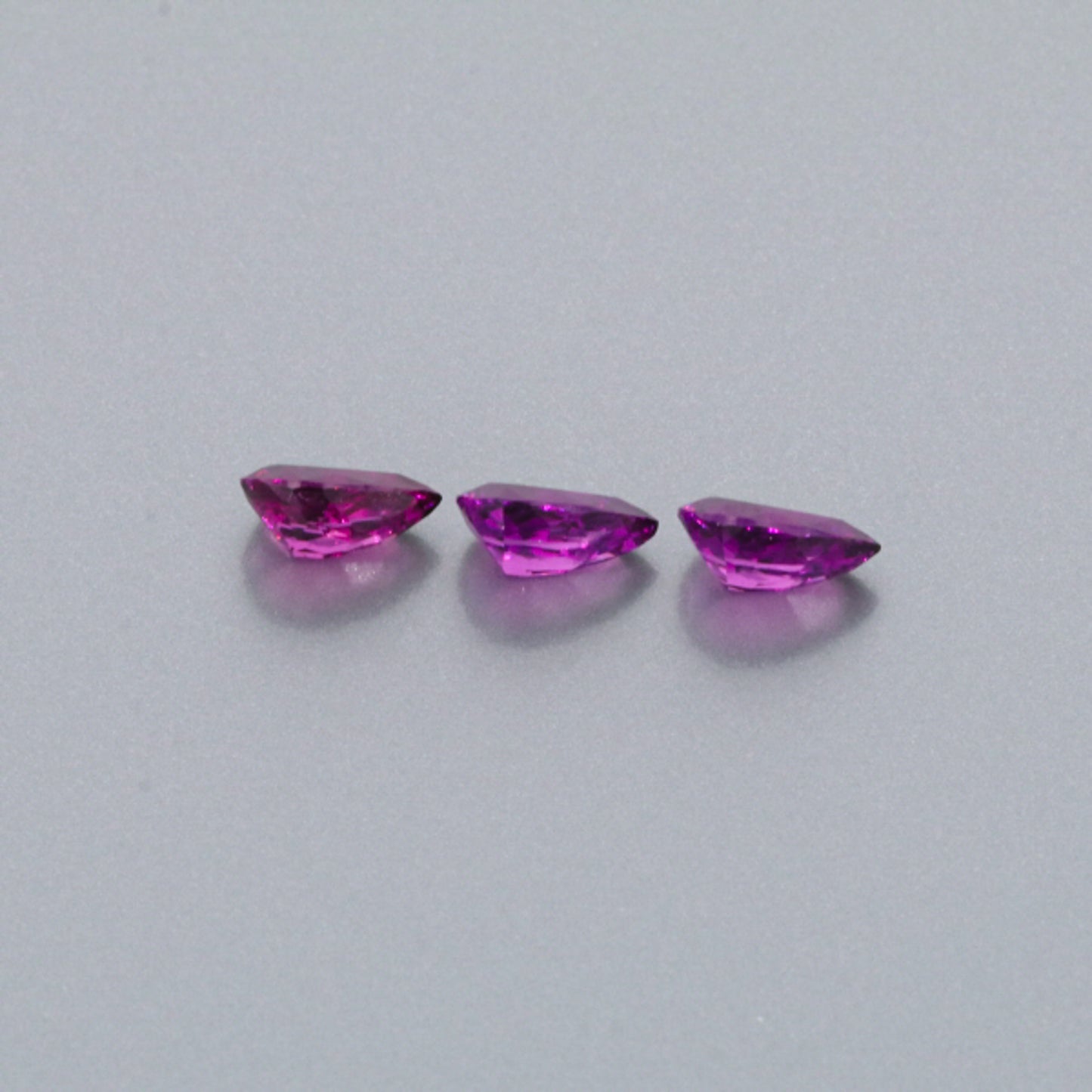 Natural Purple Garnet Three Piece Set Pear Shape 3.05 Total Carat Weight