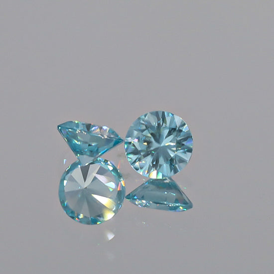 Natural Blue Zircon Pair 3.32 Total Carats