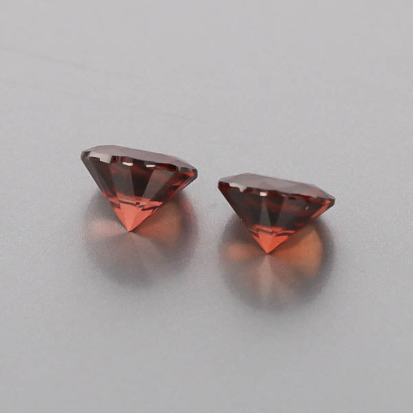 Natural Red Zircon Pair 6.72 Total Carats