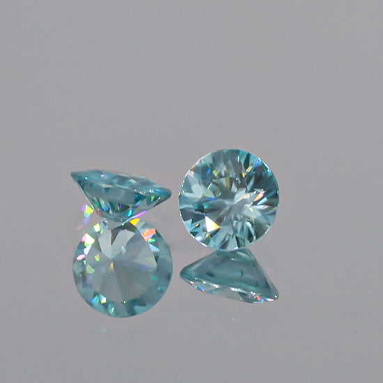 Natural Blue Zircon Pair 3.87 Total Carats