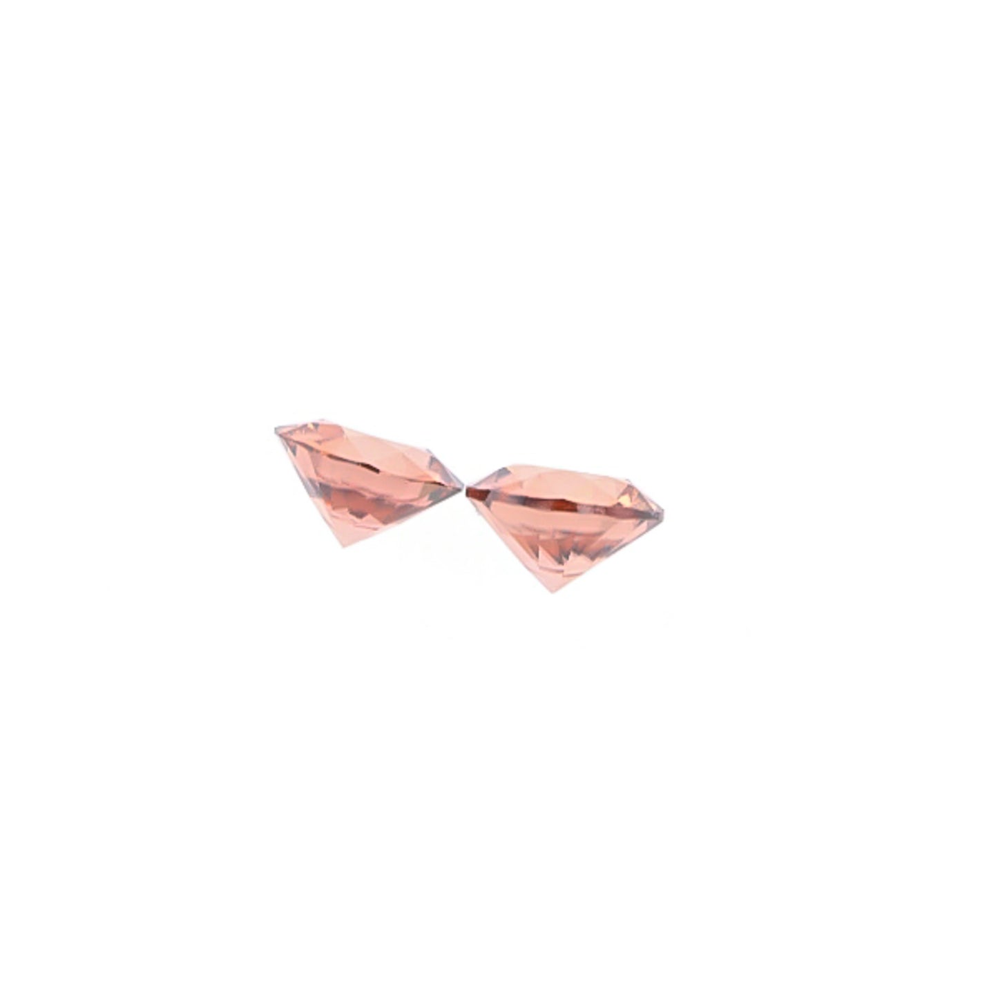 Natural Rose Zircon Pair 4.98 Total Carat Weight