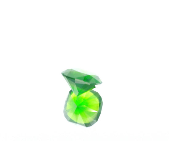 Natural Unheated Russian Demantoid Garnet with 'horse tail' inclusions Cushion shape 3.45ct With GIA Report