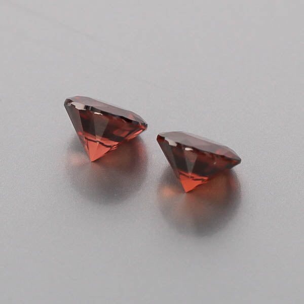 Natural Red Zircon Pair 6.72 Total Carats