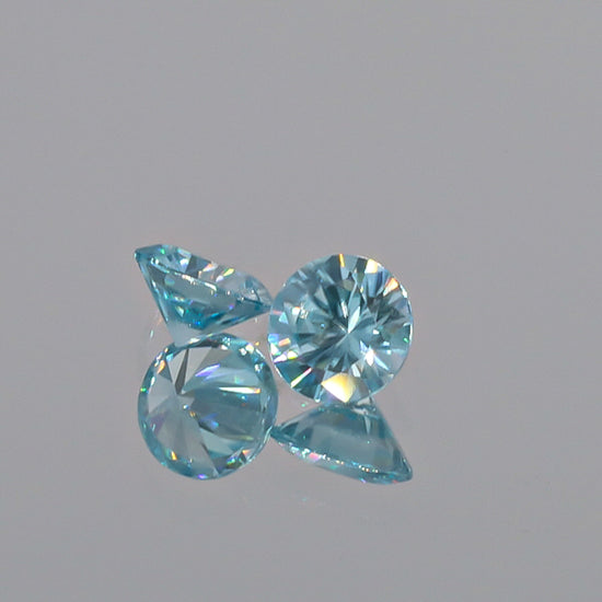 Natural Blue Zircon Pair 3.32 Total Carats