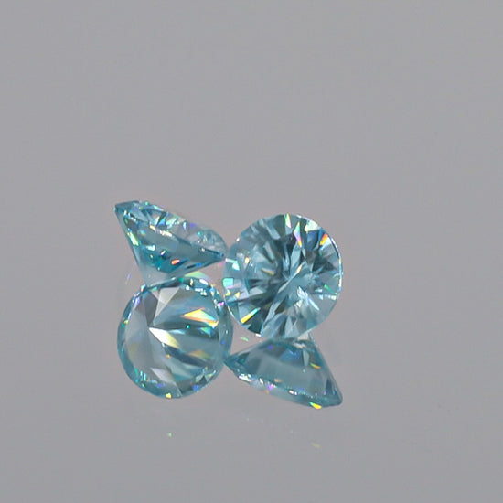 Natural Blue Zircon Pair 3.32 Total Carats