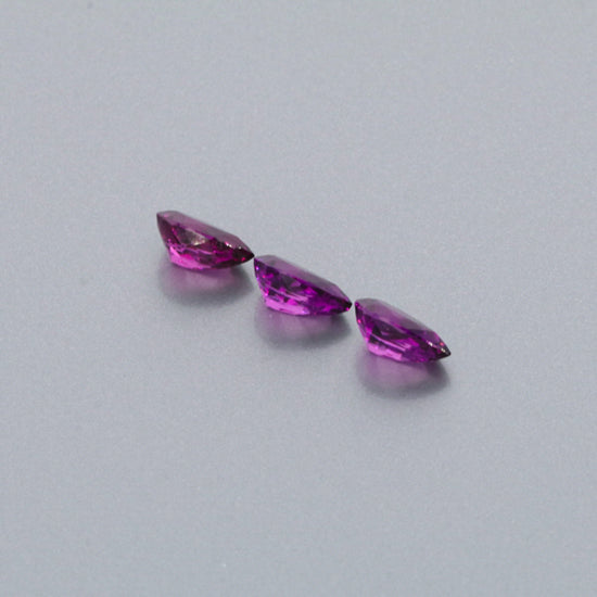 Natural Purple Garnet Three Piece Set Pear Shape 3.05 Total Carat Weight