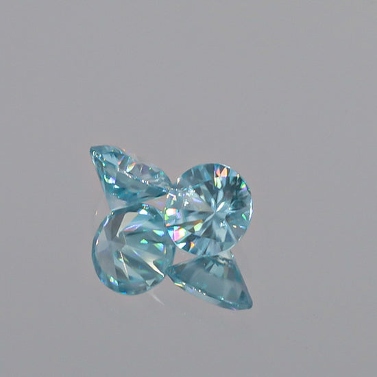 Natural Blue Zircon Pair 3.32 Total Carats