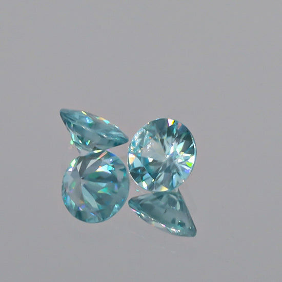 Natural Blue Zircon Pair 3.87 Total Carats