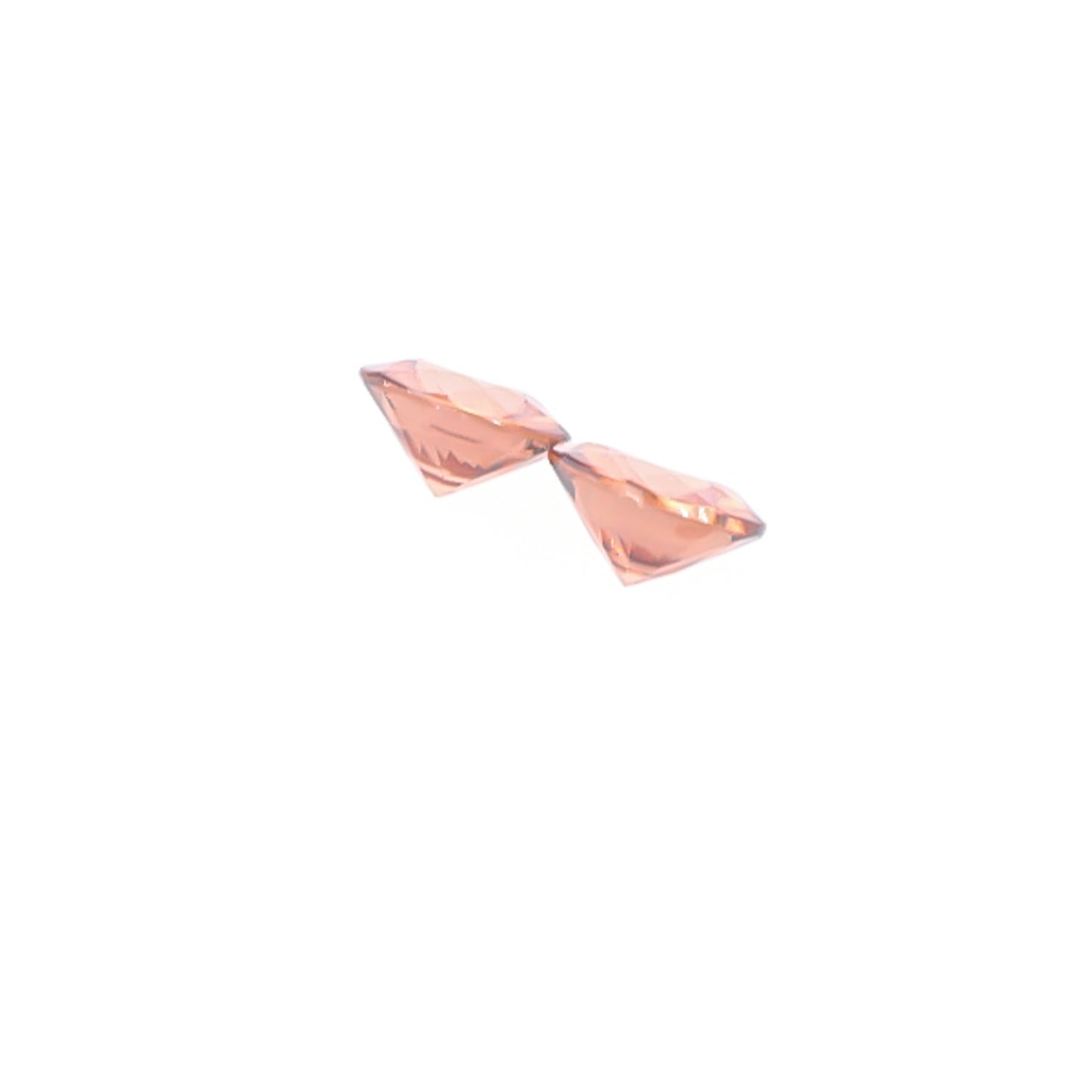 Natural Rose Zircon Pair 4.93 Total Carat Weight
