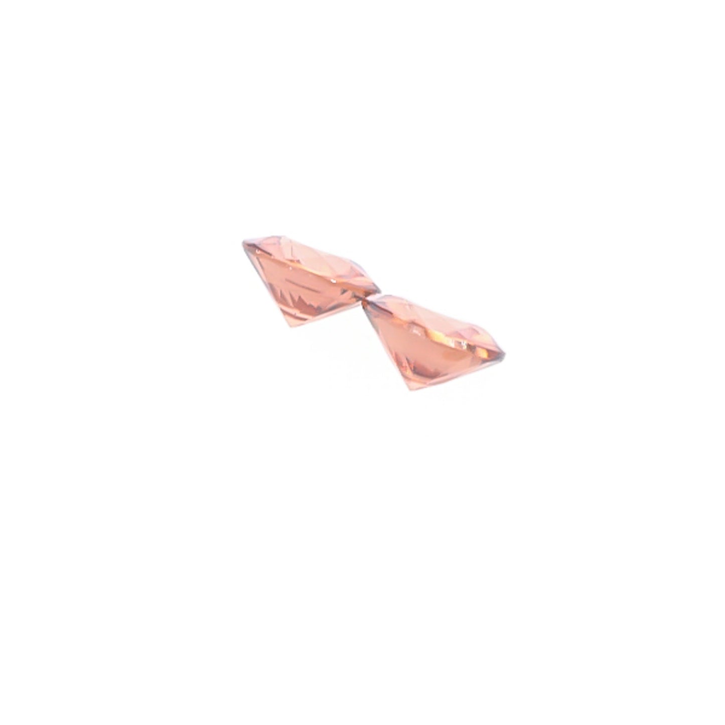 Natural Rose Zircon Pair 4.93 Total Carat Weight