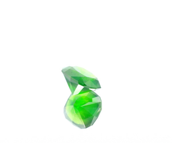 Natural Unheated Russian Demantoid Garnet with 'horse tail' inclusions Cushion shape 3.45ct With GIA Report