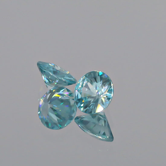 Natural Blue Zircon Pair 3.87 Total Carats
